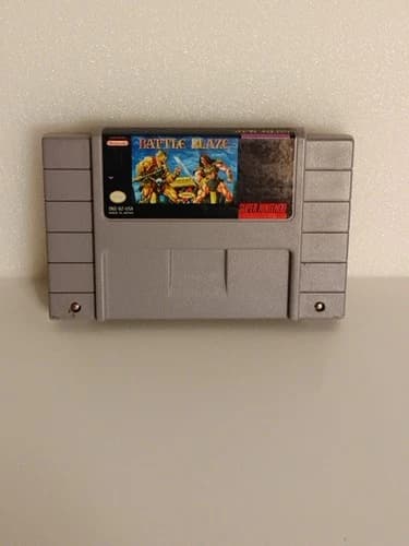 Super Nintendo SNES Battle Blaze Used Video Game Prior Rental Free USA Ship Fun