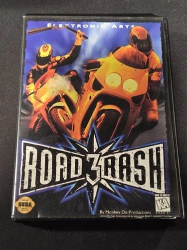 Road Rash 3 Sega Genesis CIB Tested Working