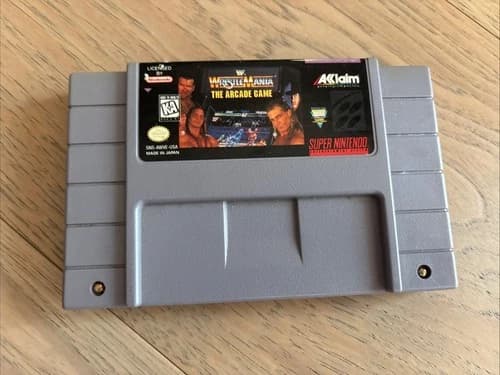 Wrestlemania: The Arcade Game Super Nintendo- SNES Tested✅ Authentic 💯 B