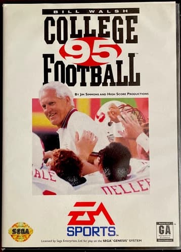 Bill Walsh College Football 95 (Sega Genesis, 1994)CIB Tested Works Great!