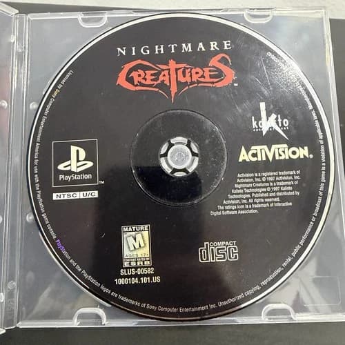 Nightmare Creatures (Sony PlayStation 1 PS1) Disc Only TESTED Resurfaced