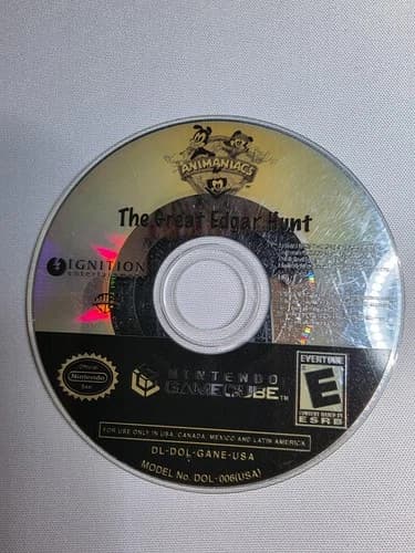 Nintendo GameCube 2005 ANIMANIACS THE GREAT EDGAR HUNT Tested DISC ONLY