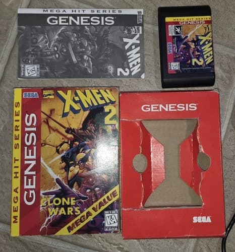 Sega Genesis X-Men 2 The Clone Wars Tested Authentic Complete