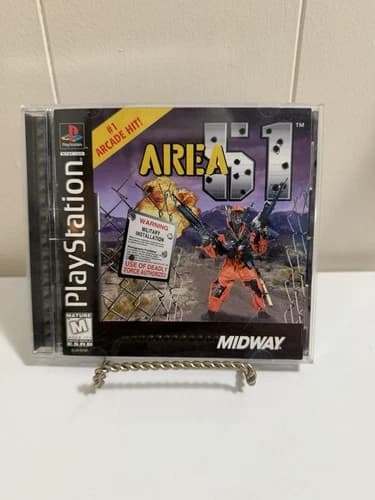 AREA 51 (Sony PlayStation 1, 1996) PS1 Black Label Complete With Manual Tested