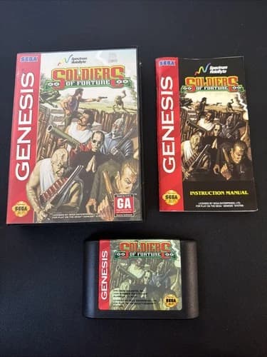 Soldiers of Fortune (Sega Genesis, 1993) Complete Cib