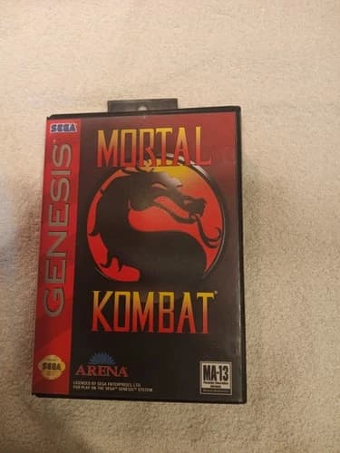 Mortal Kombat (Sega Genesis, 1993) CIB Tested Nice Cart!