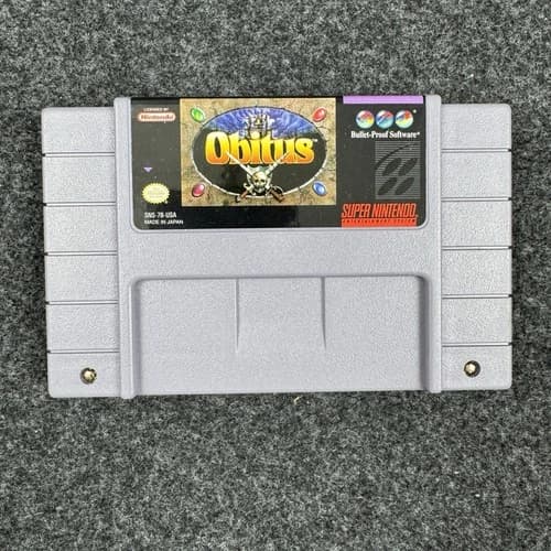 Obitus Super Nintendo SNES Game Cartridge Only - Tested