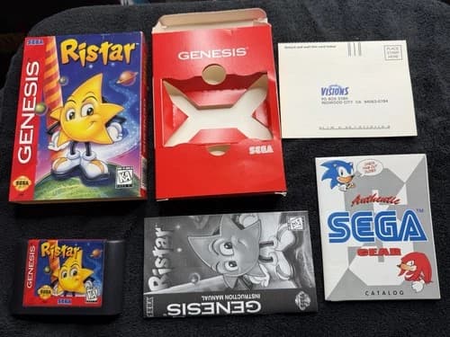 Fully Complete W/ Inserts Ristar (Sega Genesis, 1995) - CIB - Authentic & Tested
