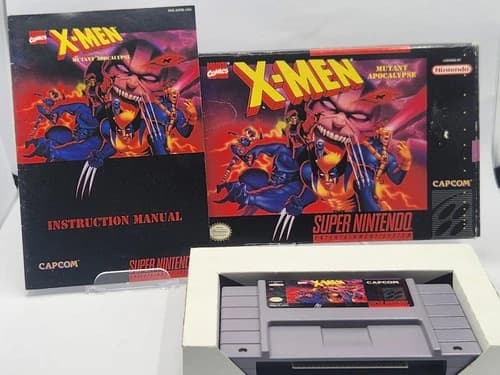 X-Men: Mutant Apocalypse Super Nintendo SNES Complete CIB w/ Tray