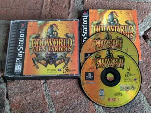 Oddworld Abe's Exoddus Playstation 1 PS1 CIB Complete Tested & Working