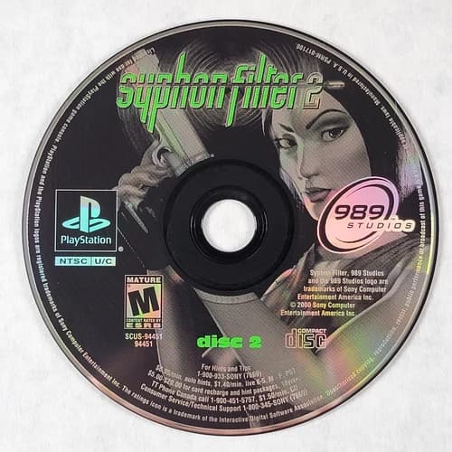 Syphon Filter 2 [Disc 2 of 2] - Loose Sony PS1 Playstation 1 Disc