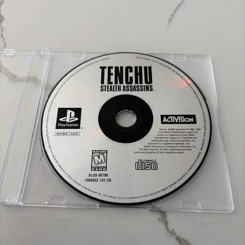 PS1 Tenchu Stealth Assassins (Sony PlayStation 1, 1998) Disc Only! TESTED!!!