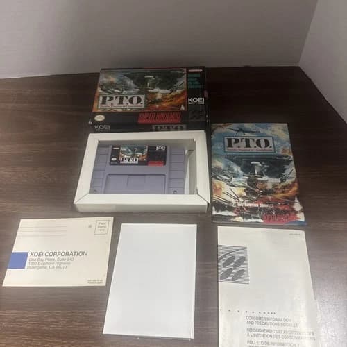P.T.O. Pacific Theater of Operations Super Nintendo SNES - CIB - Tested