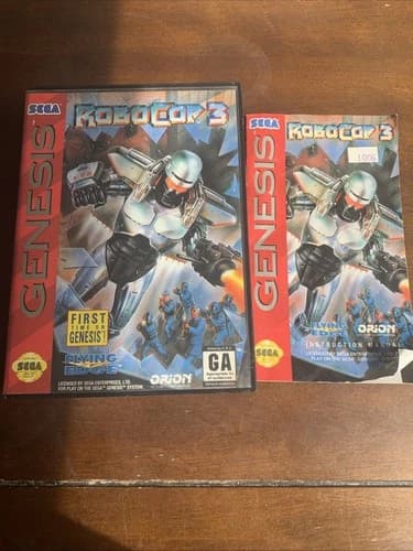 RoboCop 3 1993 Sega Genesis CIB With Manual