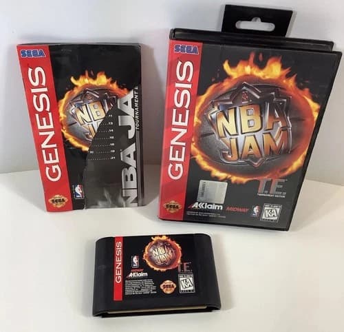 NBA Jam Tournament Edition TE (Sega Genesis 1995) CIB Complete w/Manual - TESTED