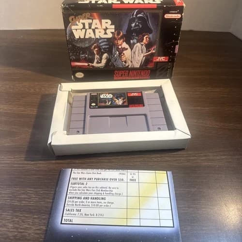 Super Star Wars (SNES) Super Nintendo Box Manual Inserts Paperwork 1992