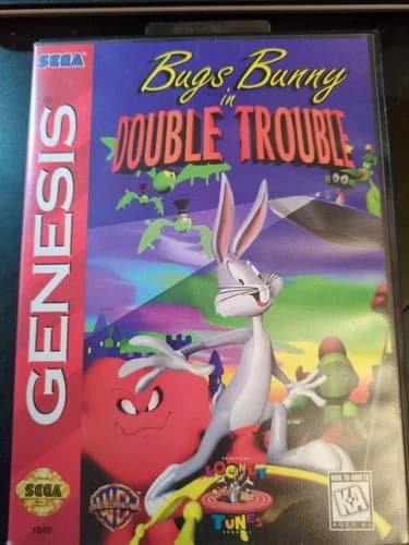 Bugs Bunny Double Trouble - Genesis - Complete in Box CIB Manual - Tested Works