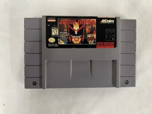 SNES Judge Dredd Super Nintendo Entertainment System Cartridge Tested Working