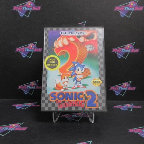Sonic The Hedgehog 2 Sega Genesis NFRS Complete - 1 Year Warranty EX Cond