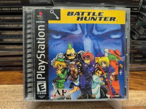 Battle Hunter (Sony PlayStation 1, 2001) PS1 COMPLETE CIB w/ Reg Card TESTED