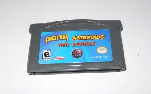 Game Boy Advance Pong Asteroids Yars Revenge Nintendo GBA Atari Arcade Classics