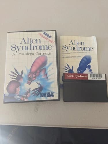 Sega Master System (CIB) - Alien Syndrome - COMPLETE Game, Box and Manual