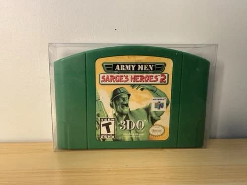 Army Men Sarge’s Heroes 2 N64 Green Cartridge Authentic OEM