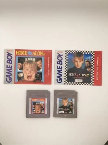 Home Alone 1 & 2, Nintendo Gameboy, Cartridges & Manuals, Authentic & Tested