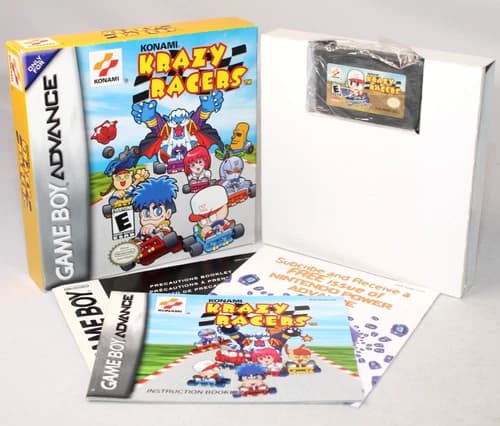 Konami Krazy Racers GBA Game Boy Advance Complete CIB! Great Condition! RARE!