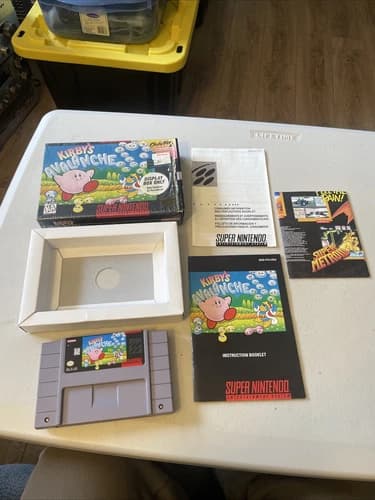 Kirby's Avalanche SNES (Super Nintendo, 1995) Complete With Manual CIB Tested