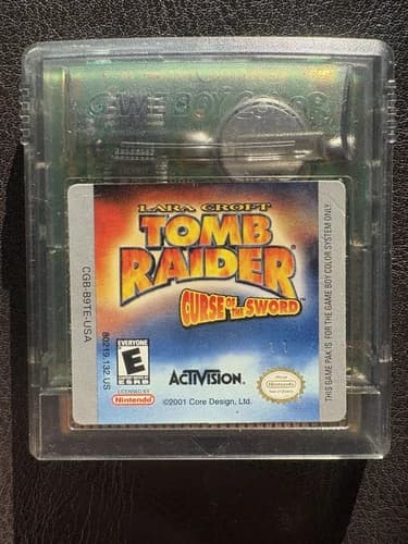 Tomb Raider Curse Of The Sword (Game Boy Color GBC 2000) Cart Only Battery Works