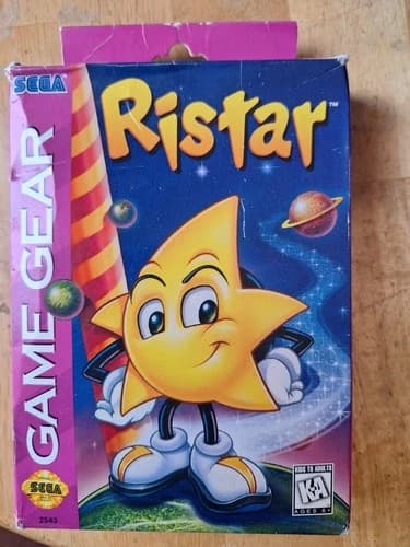 Ristar (Sega Game Gear) COMPLETE w/ Box manual game WORKS!