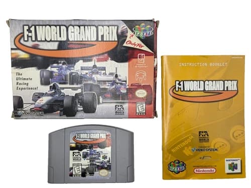 F-1 WORLD GRAND PRIX (NINTENDO 64, N64) W/ MANUAL AND BOX