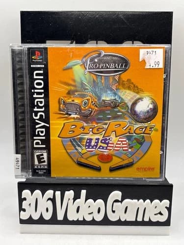 Pro Pinball Big Race USA Sony PlayStation 1 PS1 Game CIB