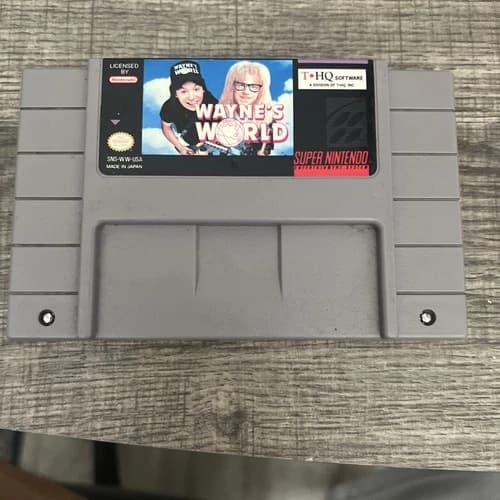 Wayne's World SNES (Super Nintendo, 1993) Authentic Tested Cart Only