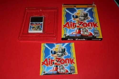 AIR ZONK FOR TURBOGRAFX 16 TG-16 COMPLETE IN BOX WITH TRAY AND INSTRUCTIONS!