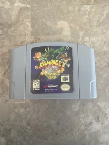 Rampage 2 Universal Tour N64 Authentic Cartridge Only