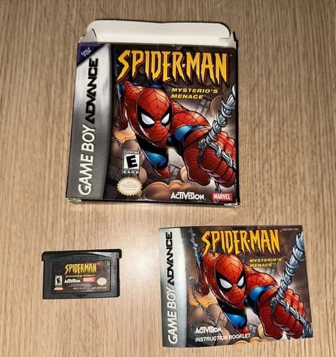 Spider-Man: Mysterio's Menace (Nintendo Game Boy Advance, 2001) CIB W/ Box Rare