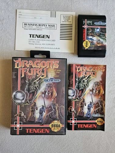 DRAGON'S FURY SEGA GENESIS COMPLETE IN BOX W/ REGISTRATION