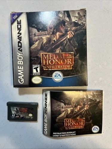 Complete CIB Game Boy Advance Medal of Honor Infiltrator Nintendo Video Game GBA