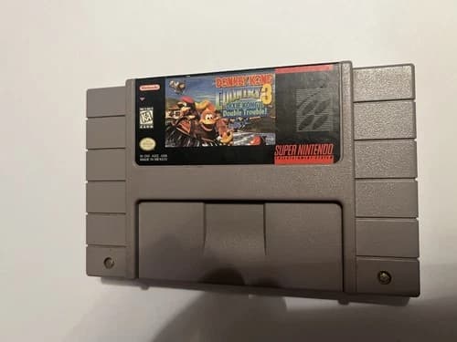 Tested Authentic Donkey Kong Country 3 Dixie Kong's Double Trouble Nintendo SNES