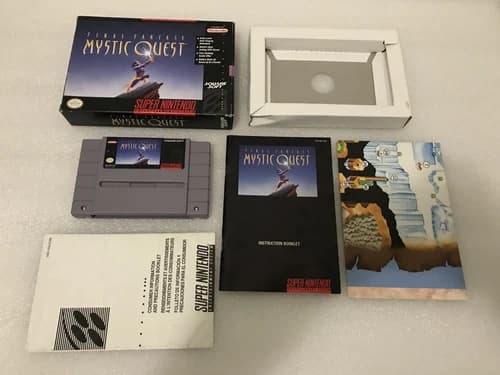 Final Fantasy: Mystic Quest (SNES Super Nintendo) Complete with Manual and Map