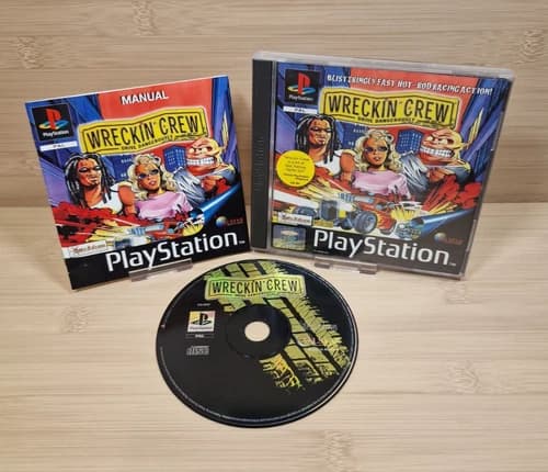 Wreckin Crew PS1 PlayStation 1 Game Black Label Complete With Manual