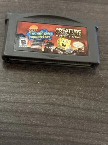 Nintendo Gameboy Advance SpongeBob SquarePants Creature From Krusty Krab Cart