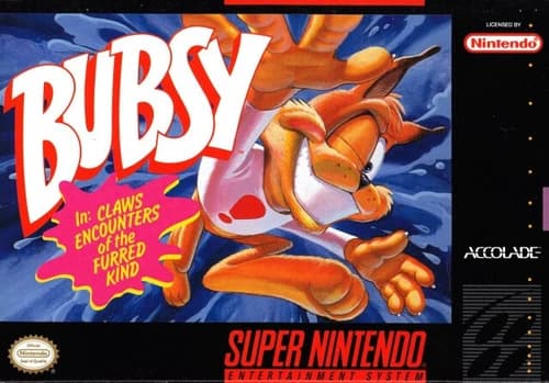 Bubsy in Claws Encounters of the Furred Kind (Super Nintendo SNES) Cartridge