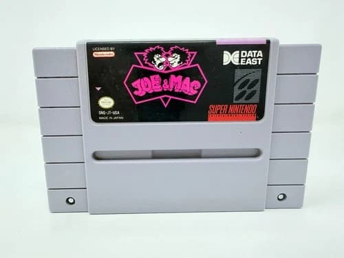 Joe & Mac (Super Nintendo Entertainment System, 1992) TESTED & WORKS