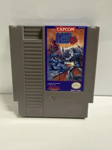 Mega Man 3 Nintendo NES 1990 Authentic Cartridge Cleaned, Tested, Working