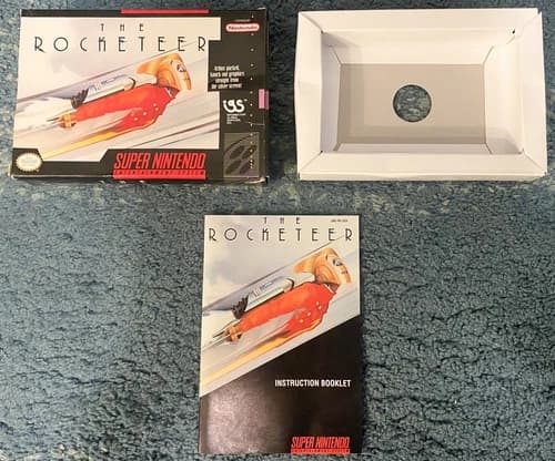 The Rocketeer - BOX ONLY w/ Manual (Super Nintendo, SNES, 1991)