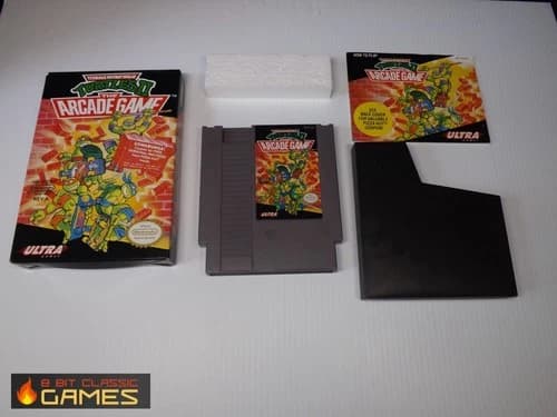 Teenage Mutant Ninja Turtles II Arcade Game COMPLETE BOX - NINTENDO NES - 519a