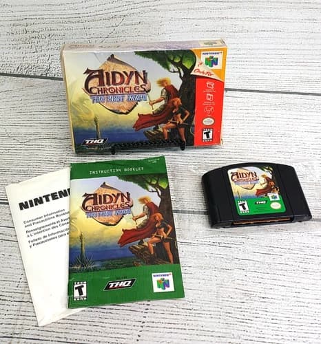 Aidyn Chronicles: The First Mage (Nintendo 64, 2001) N64 Authentic OEM CIB